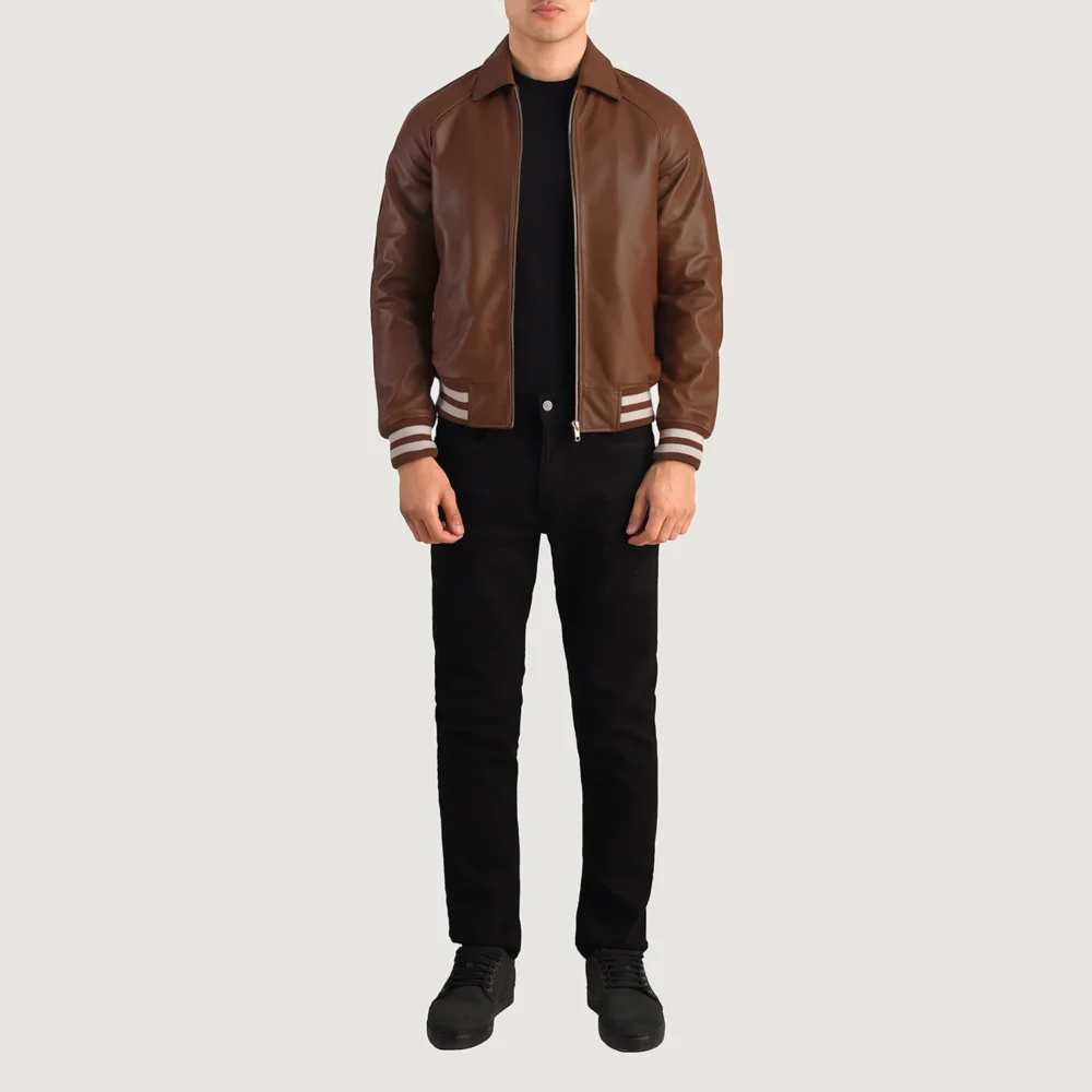 Walton Brown Real Leather Varsity Jacket