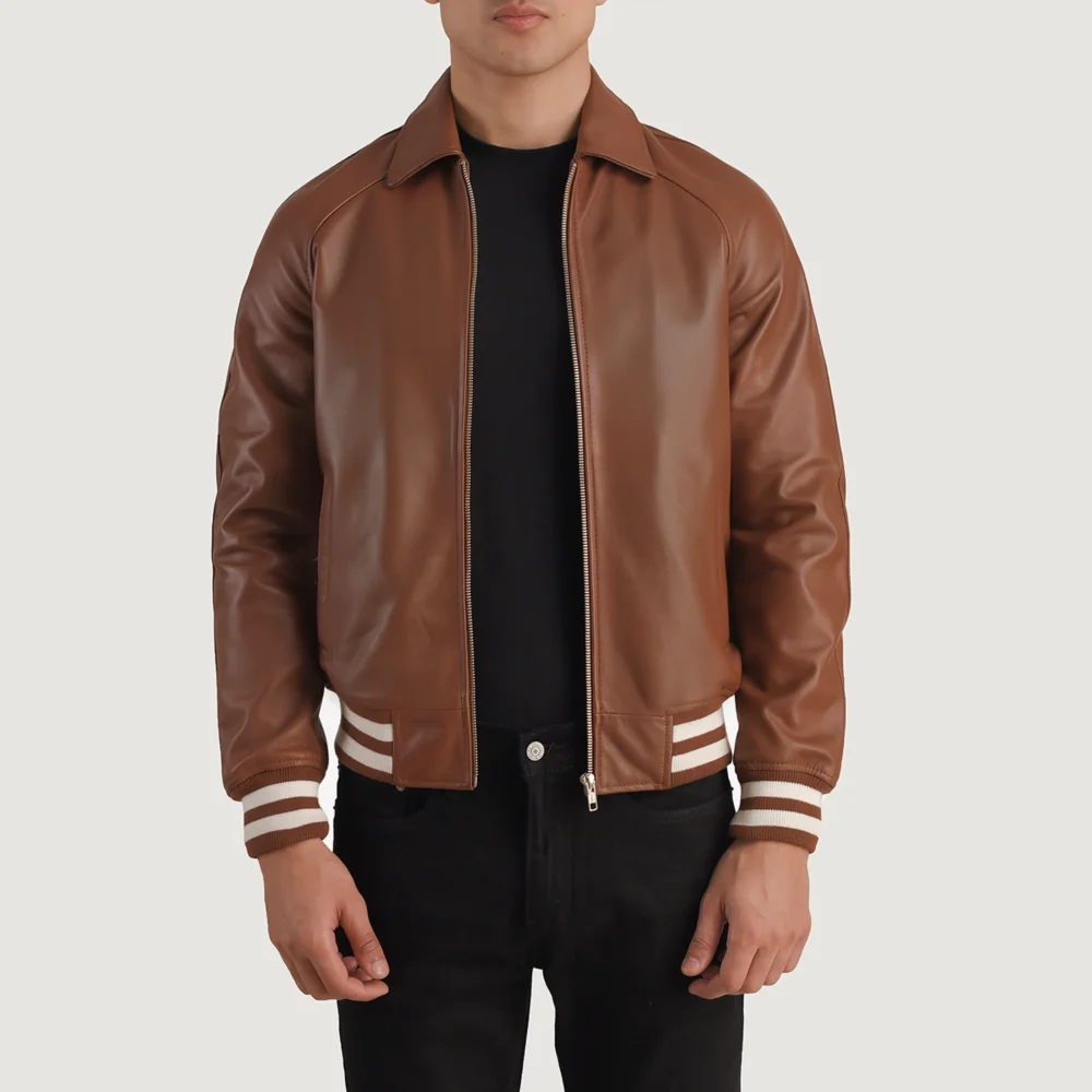 Walton Brown Real Leather Varsity Jacket