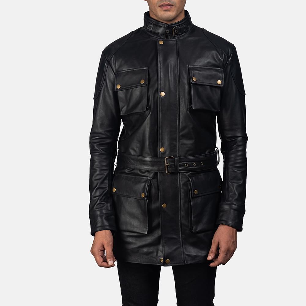 Dolf Black Leather Jacket(2-of-6)-9-