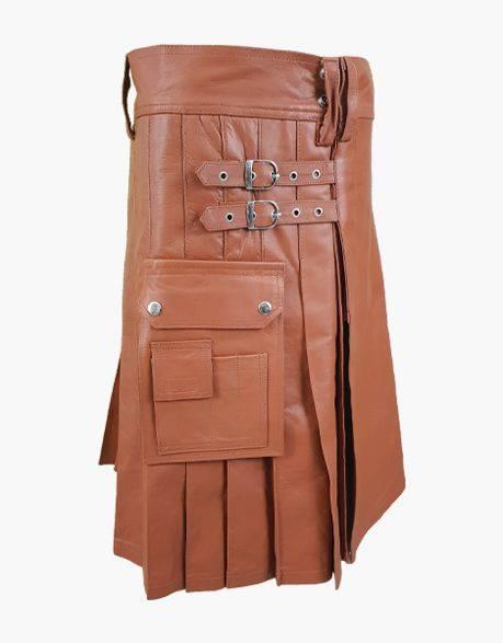 Brown Leather Kilt